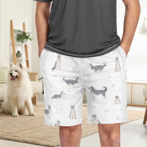 visesunny Mens Pajama Shorts Soft Sleep Pants Breathable Summer Cool Lounge Sleepwear with Pockets S-XXL2