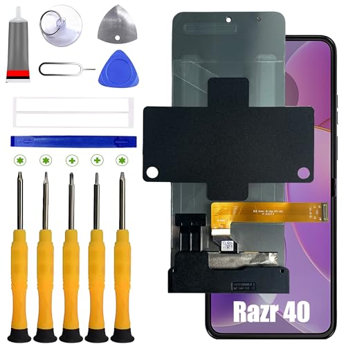 Image of BOVDRO-X Razr 40 /Razr 40 Ultra /Razr+ 5G 2023 LCD Display (with Fingerprint functionality) Replacement Compatible with XT2323-2 6.9 inch LCD Screen Display Touch Digitizer + Tool