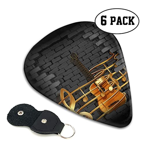 Note Guitar Lot de 6 médiators pour guitare acoustique, guitare électrique, basse, ukulélé – fin, moyen et épais. - Les Beatles, Paul McCartney, John Lennon, RIngo Starr, George Harrison Note Guitar Lot de 6 médiators pour guitare acoustique, guitare électrique, basse, ukulélé – fin, moyen et épais. – Image 3