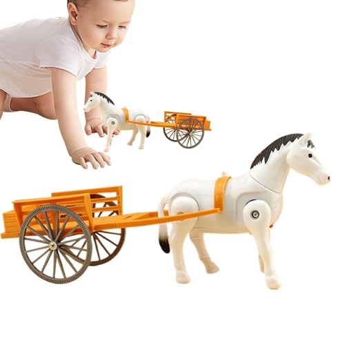 Jouets De Charrette À Chevaux – Jouet De Charrette À Chevaux, Décoration De Calèche, Ensemble D'ornements De Bureau, Pièce D'exposition D'étagère,...