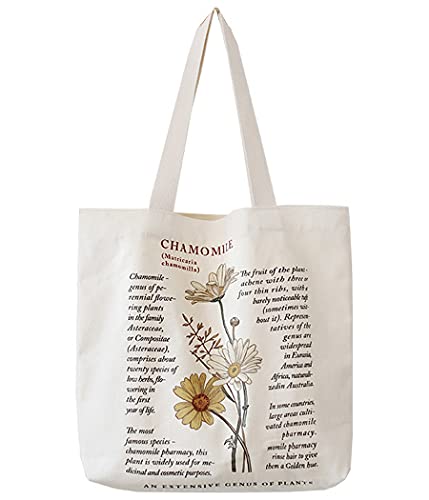 Damen Canvas Tote Bag mit Reißverschluss, Student Umhängetasche Damen Stoff Shopper Tasche mit Innentasche für Büro, Studium, Alltag Cover
