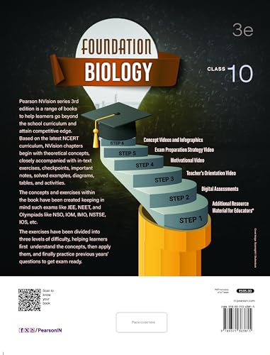 Image of Pearson 2026 Nvision Foundation Biology Grade 10 JEE, NEET, and Olympiads like NSO, IOM, IMO, NSTSE, and IOS latest NCERT curriculum