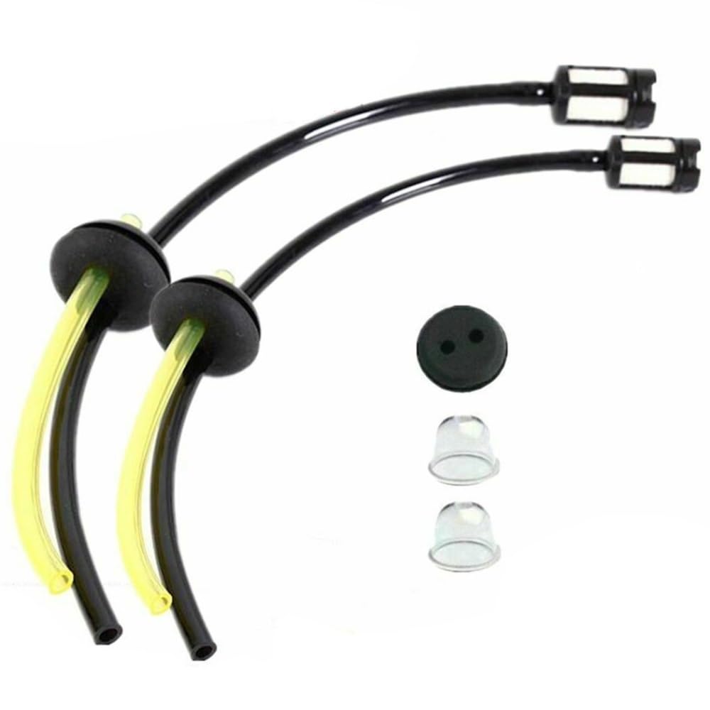 2 Set Grass Trimmer Fuel Line Filter Kit For Brush Cutter Strimmer Lawn Mower Primers Hose Garden Tool Parts