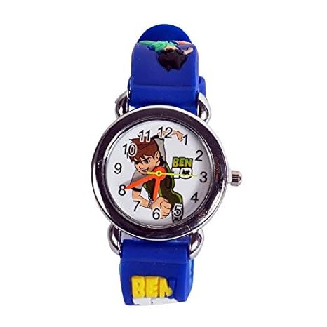 Angelfish ben10 Blue Band Kids Watch