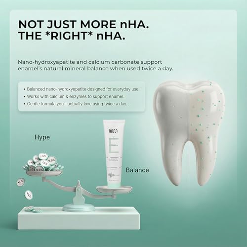 Image of MasterMedi Mint Nano Hydroxyapatite Toothpaste with Xylitol - Fluoride & SLS Free, Remineralizing Formula for Whitening, Sensitive Teeth, Enamel Repair & Strength, Magic Mint, 4 oz (Pack of 3)