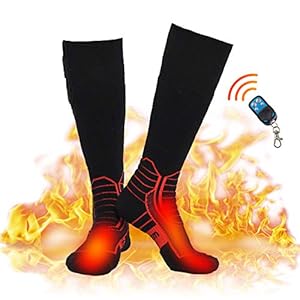 Beheizbare Socken mit Drahtloser Fernbedienung Herren Damen,7.4V 2600MAH Elektrische Wiederaufladbarem Batterie Socken…