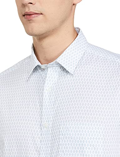 Image of Arrow Sports Men White Spread Collar Printed Casual Shirt