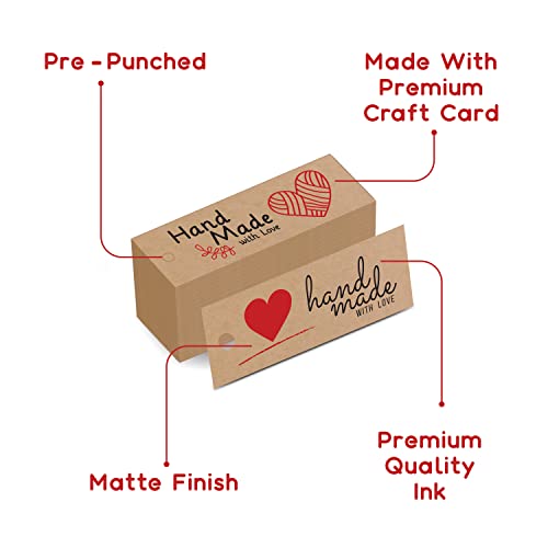 Image of Clickedin - Thank You Brown Tags for Packaging with String 50 Pieces