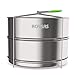 KOYSAS Stackable Steamer Insert Pans Compatible with Instant Pot - Safety Handle Sling – 6, 8 Qt - Stainless Steel Food Grade Stacking Pots – Two Interchangeable Lids - Gift Quality Packaging