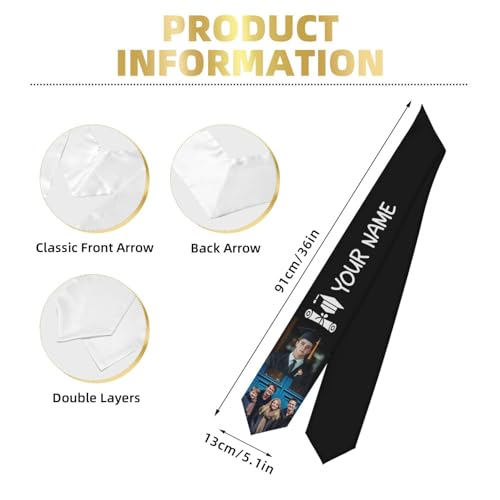 LAIFU Custom Graduation Stole for Graduates Perfect Congratulation Gifts for Graduation Stole Class of 20243