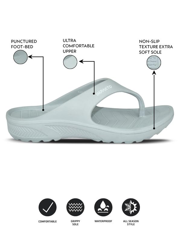 Image of Impakto by Ajanta Casual Slipper for Men with EVA Sole | Durable & Lightweight | Stylish Flip-Flop | Cushioned Footbed - Comfortable