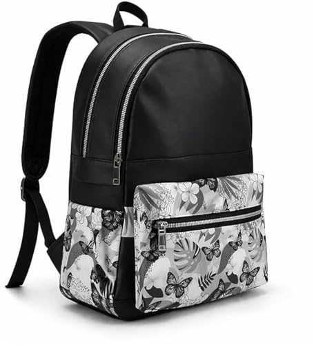 Image of Ethnic Style Waterproof Oxford Backpack for Women & Girls | Fashion Travel Canvas Look Nylon Bag | Large Capacity Printed Laptop Backpack for College