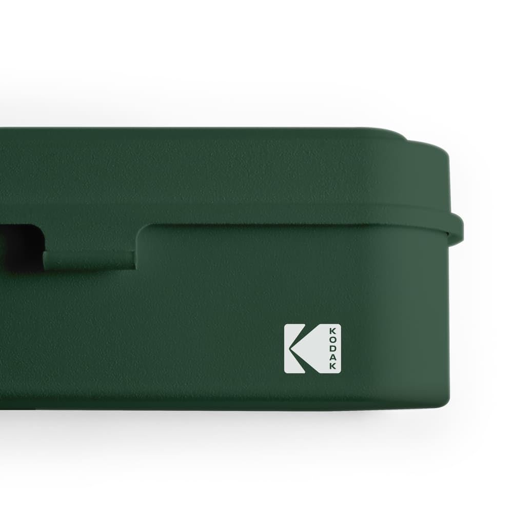 Kodak Film Case Estuche para 5 Rollos de películas de 35 mm – Compacto, Retro Caja de Acero para clasificar y salvaguardar Rollos de película (Oliva) (película no incluida)