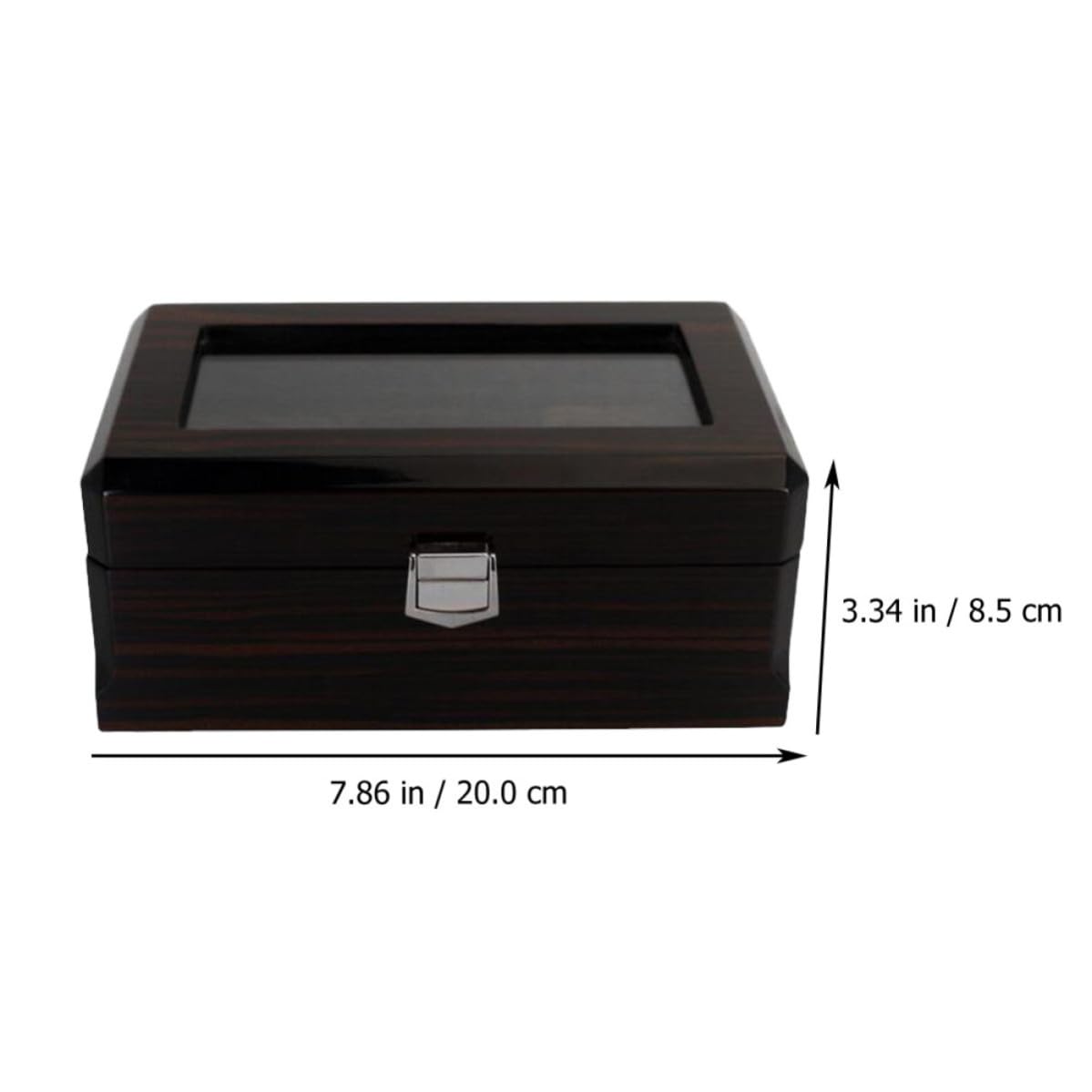 Housoutil Uhrenbox mit 3 Fächern, Schwarz, für Armbanduhren