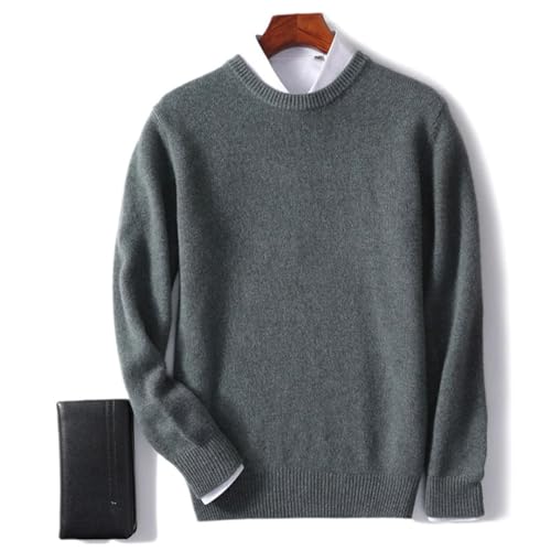 Men's Round Neck Thickened Warm Wool Sweater Large Size Loose Casual Knitted Pullover4