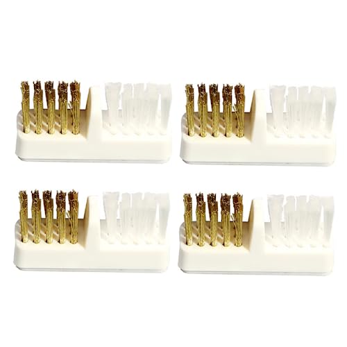 Ipetboom 4pcs Wire Nail Drill Brush Multi-functional Nail Dust Cleaner for Manicure Deep Cleaning Convenient Table Adhesive for Home Salon Use