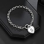 CaleesLLC Letter A to Z Initial Charm Bracelet Adjustable Stainless Steel Anklet Personalized Wrist Link for Women - Image 3