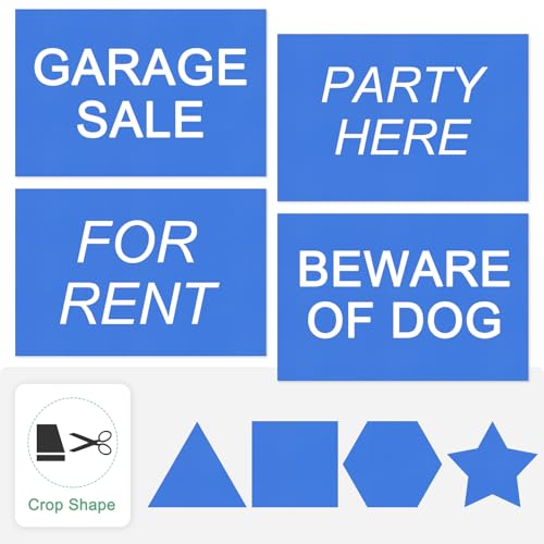 Image of M METERXITY 2-Pack Corrugated Plastic Sheets, 12 Inch x 16 Inch Waterproof Blank Corrugated Poster Board Yard Signs for Garage Sale /Office /Classroom /Party /Lawn Sign Road [4mm Thick, Blue]