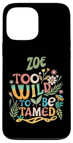ZOE Name Cute Retro Girls Wildflower ZOE Name スマホケース iPhone 13 Pro Max 用