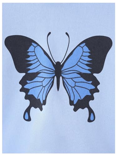 OYOANGLE Girl's 2 Piece Outfits Butterfly Print Long Sleeve Hoodie Sweatshirts and Jogger Sweatpants Set Tracksuit4