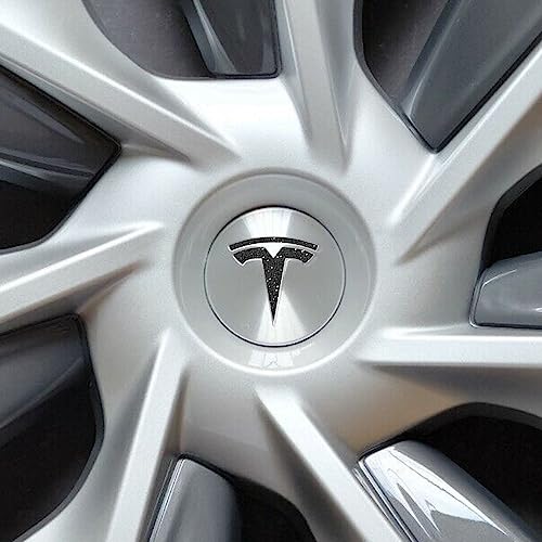 Image of IPG Compatible with Model Y Decal (8 Logo Set) Stickers Set Personalize Your Vehicle (Glitter-Black)