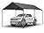 Outdoor Carport 10x20ft Heavy Duty Car Tent, Portable Garage Canopy Storage Shed, Car Shelter, All-Season Tarp Tent for Car, Party (GY)
