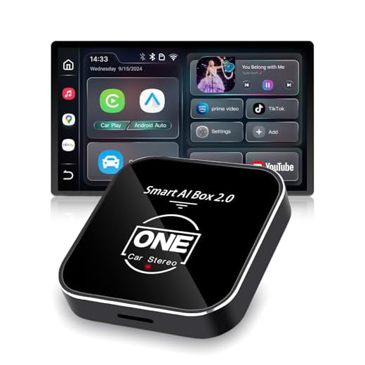 OneCarStereo Ai Box Lite with Wireless CarPlay and Android Auto Wireless Adapter Dongle, The Magic Box CarPlay Built-in YouTube and Netflix Video Apps, Convert Original Car Wired CarPlay to Wireless
