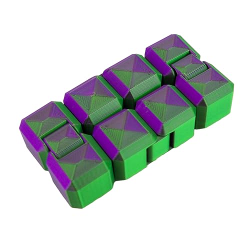 3D Printed Infinity Cube Fidget Toy, Articulated Stress Relief Desk Toy, Multi-Color Design