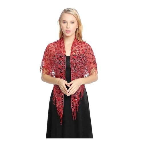 Châle en sequins scintillants pour robe de soirée et banquets élégants