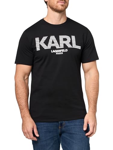 KARL LAGERFELD Men's Pullover Short Sleeve Karl Text Logo T-Shirt
