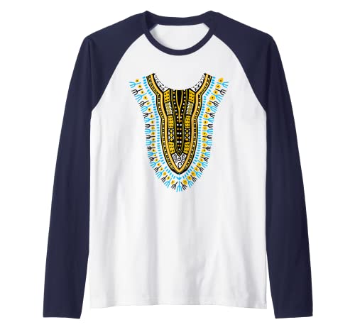 Dashiki Tees Pride African Kente Print für Männer Frauen Kinder Raglan