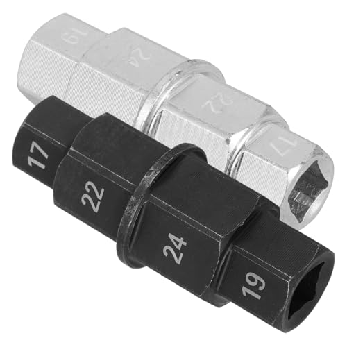 Unomor Motorcycle Axle Hexagon Socket Tool 2pcs Axle Removal Wrench for Motorcycle Front Wheel Spindle Socket Adapter