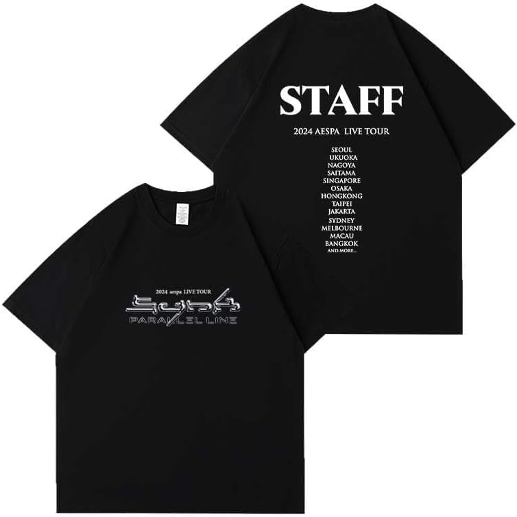 Amazon.co.jp: AESPA Tシャツ 応援服 ParallelLine 2024 夏コンサート