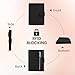 Feelorna Passport Holder for Travel, PU Leather Passport Cover for Women Men, Fashion Passports Wallet with Multi Card Slots (Black)