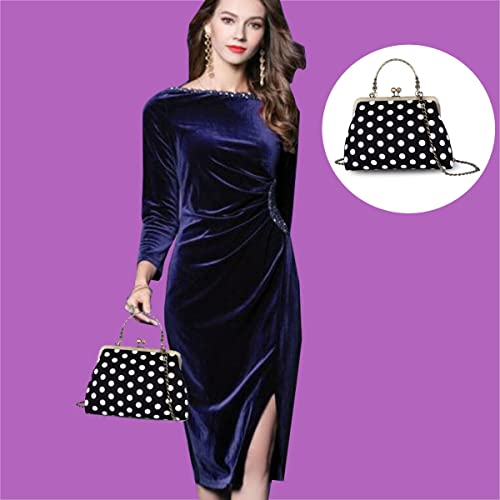 Image of Evening Bag Vintage Purse Kiss Lock Purses and Handbags for Women Formal