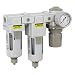 PneumaticPlus SAU3030M-N03G Three Stage Air Drying System - Air Particulate Filter, 0.3 Micron Coalescing Filter & Air Pressure Regulator Modular Combo 3/8" NPT - Manual Drain, Poly Bowl