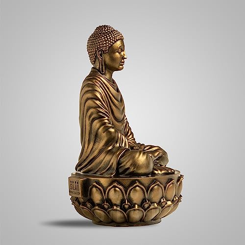 Image of SILAII Gautama Buddha Statue for Home Decor - 1 Feet | Antique Bronze Buddha Showpiece for Home & Office | Spiritual Buddha Idols for Home Decor