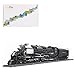 Produktbild FADI Technik Zug Dampflokomotive mit Schienen, Dampfzug Güterzug Eisenbahn Modell Konstruktionsspielzeug Kompatibel mit Lego Technic - 1608 Teile