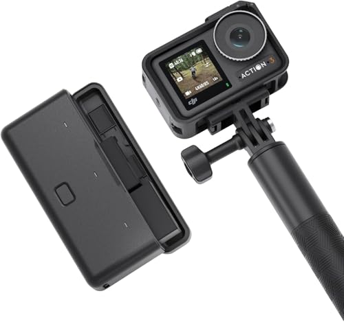 Osmo Action 3 Combo Adventure - Action camera 4K HDR, Impermeabile, 10-bit color, HorizonSteady, Resistente al Freddo, Custodia per Batterie, Manico telescopico, Videocamera per Vlog e YouTube