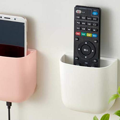 Caixa de armazenamento de controle remoto TOPBATHY com 3 peças, suporte de parede, suporte para carr