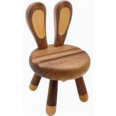 Berkvee Phone Stand, Wood Artistic Bunny Design Phone Holder, Desk Accessories, Smart Phone Dock Fits All Mobile Phone/Tablet Cover