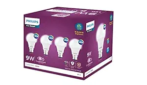 Philips 9-Watts Multipack B22 LED Cool Day White LED Bulb, Pack of 4, (Ace Saver)