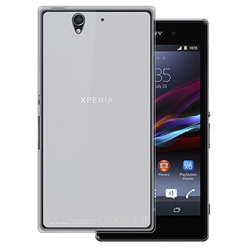 Coque pour Sony Xperia Z L36H, étui de téléphone ultra fin, gel pudding en silicone souple pour Sony Xperia Z L36H 5 pouces (blanc)