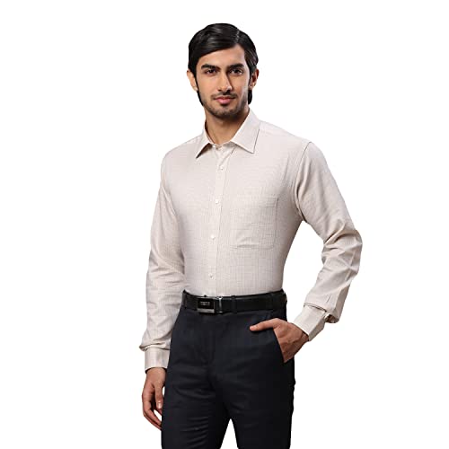 Image of Raymond Men's Cotton Checkered Slim Fit Shirt