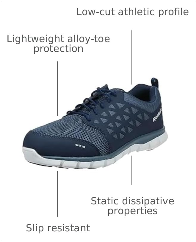 Image of Reebok Men's Rb4041 Sublite Cushion Safety Toe Athletic Work Shoe Black