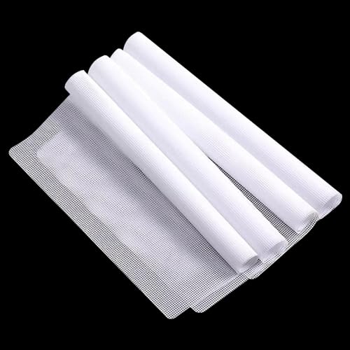 4 Pack Silicone Dehydrator Sheets,Non-stick Food Fruit Dryer Mats Reusable Steamer Mesh Mat for Fruit Dryer,Silicone Dehydrator Trays(9.45 x 9.45 inch)