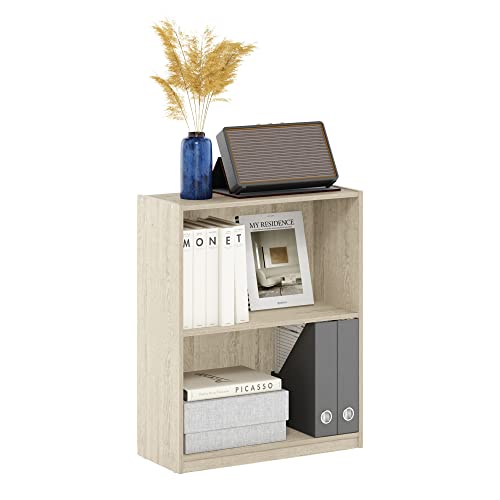 Furinno Gruen 2-Tier Open Shelf Bookcase, Metropolitan Pine