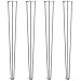 Price comparison product image [HLC] 4 x Heavy Duty Hairpin Table Legs  Superior Double Steel Welding with Free Screws, Build Guide & Protector Feet Worth £8!  12mm Steel, All Sizes & 13 Colours [40"/102cm,Clear Coat]