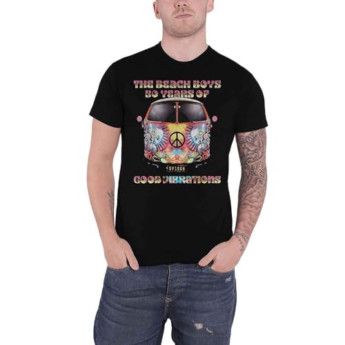 Image of The Beach Boys Unisex T-Shirt Good Vibes Tour (Back Print) Black