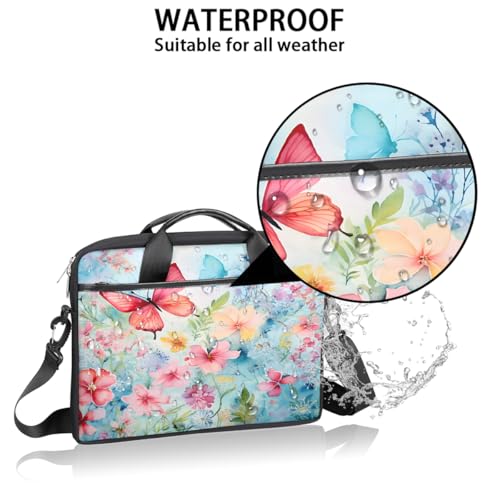 Bolso para portátil flores acuarela mariposa 15" miniatura 3